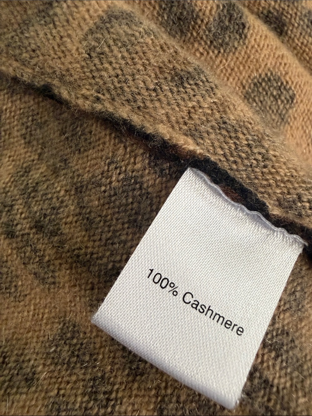 Saks Fifth Avenue 100% Cashmere Leopard Print Open-Front Cardigan Beige & Black - Picture 11 of 11